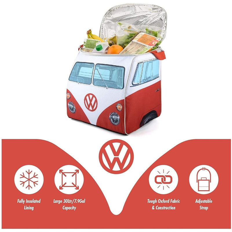 VW Volkswagen Campervan Red 30L Insulated Coolbag Ice Cool Bag Cooler VW - Dynamic Drive