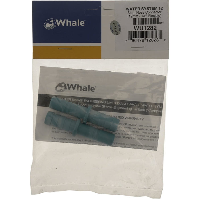 Whale Stem Hose Straight Connector - 12mm WU1282 x2 Whale - Dynamic Drive