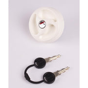 White Lockable Water Tank Filler Cap with Keys ES2250 Caravan / Motorhome / Boat PLS - Dynamic Drive