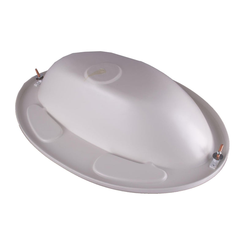 White Plastic Oval Bathroom Sink Bowl Grove - Dynamic Drive