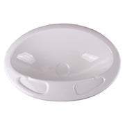 White Plastic Oval Bathroom Sink Bowl Grove - Dynamic Drive
