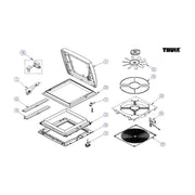 White Spare Replacement cover for Thule Vent Omnivent 40x40 cm version V04 Thule - Dynamic Drive