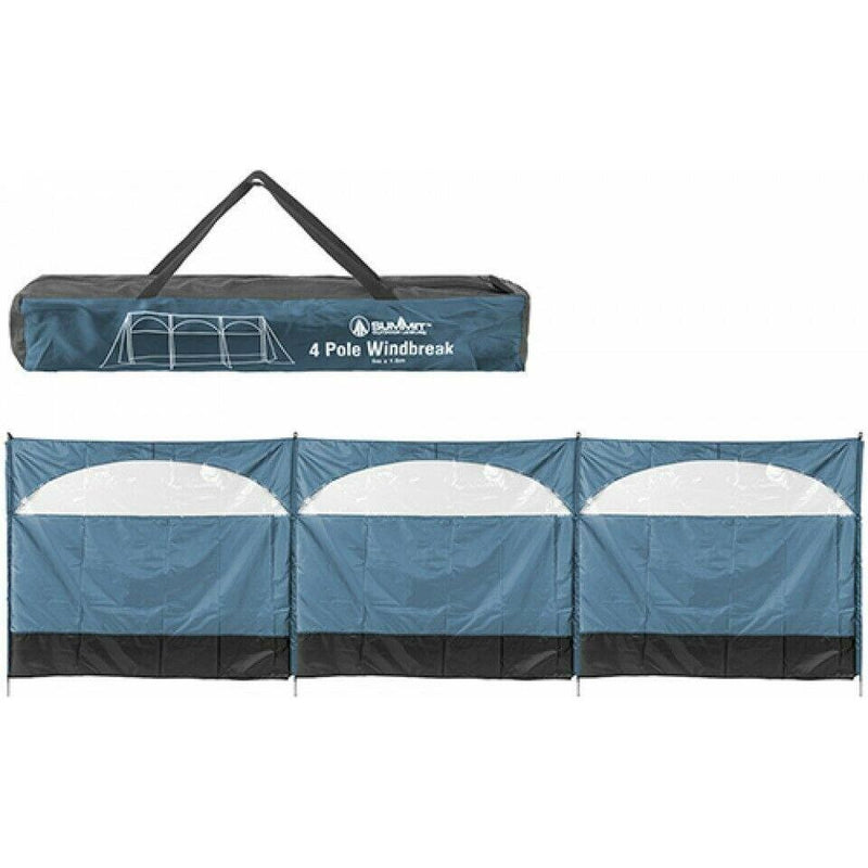 Windbreaker Blocker 150x500cm Camping Caravaning Garden Beach Blue Wind Break Summit - Dynamic Drive