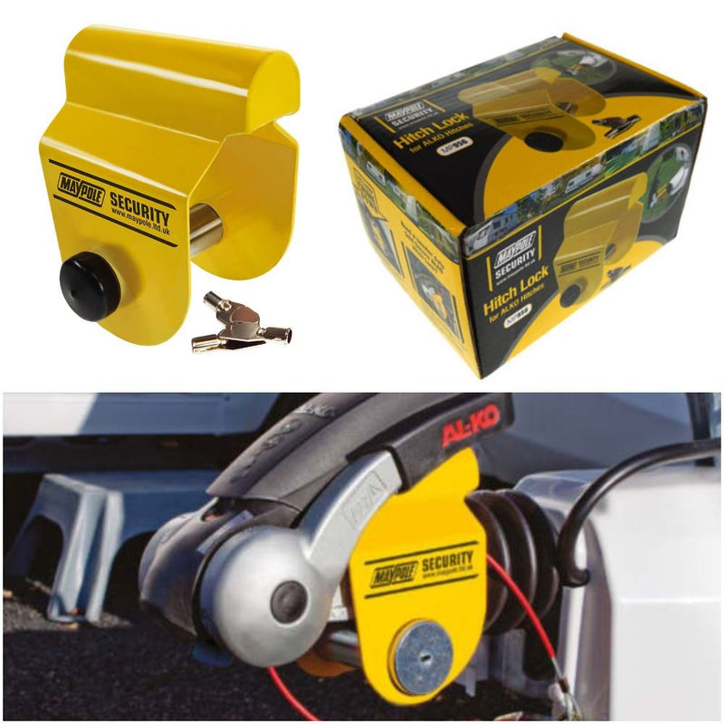 Maypole MP956 Caravan Trailer Insurance APPROVED Hitch lock For Alko Hitch NEW Stronghold - Dynamic Drive