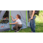 Coleman Tunnel Tent Meadowood 4 Person Black Out Bedrooms Grey Camping Garden Coleman  - Dynamic Drive